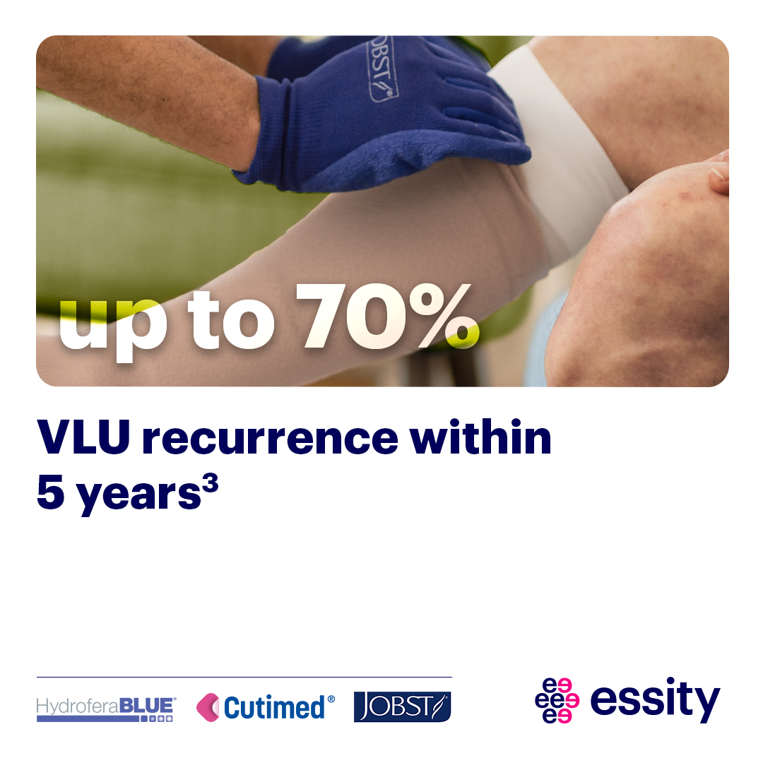 VLU recurrence within 5 years: up to 70%, reference 3.