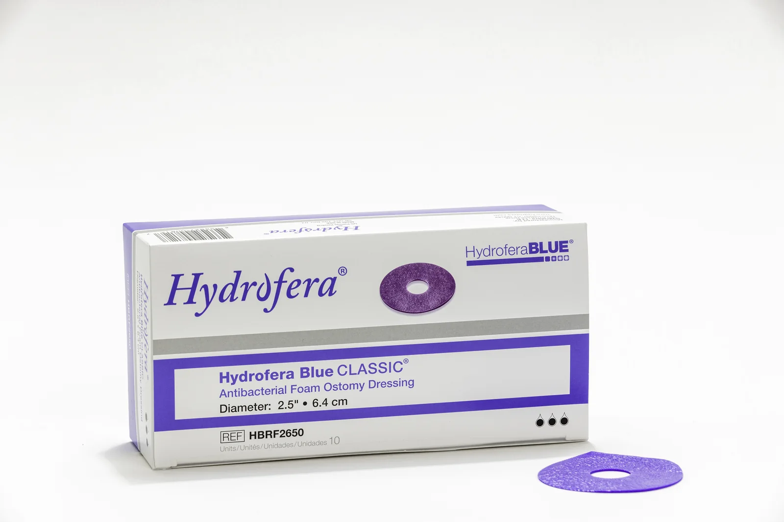 Hydrofera Blue CLASSIC Ostomy product packaging box