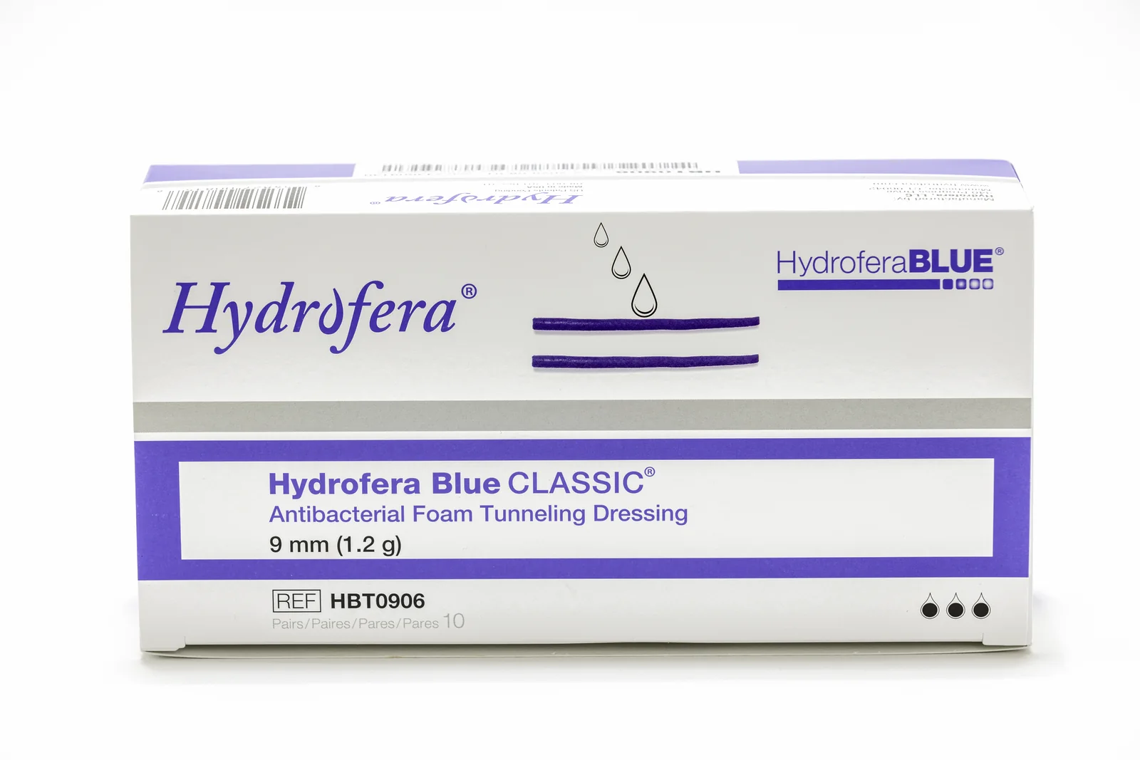 Hydrofera Blue CLASSIC Tunnel product packaging box
