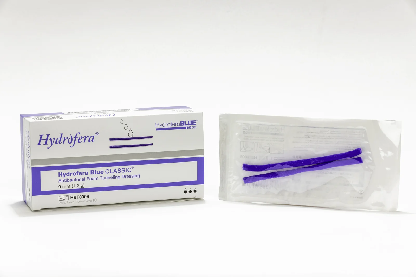 Hydrofera Blue CLASSIC Tunneling Dressing box and product