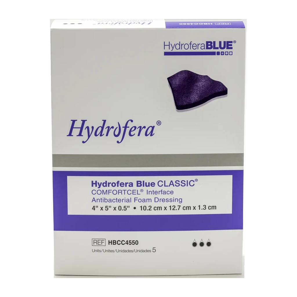 Hydrofera Blue COMFORTCEL product packaging box