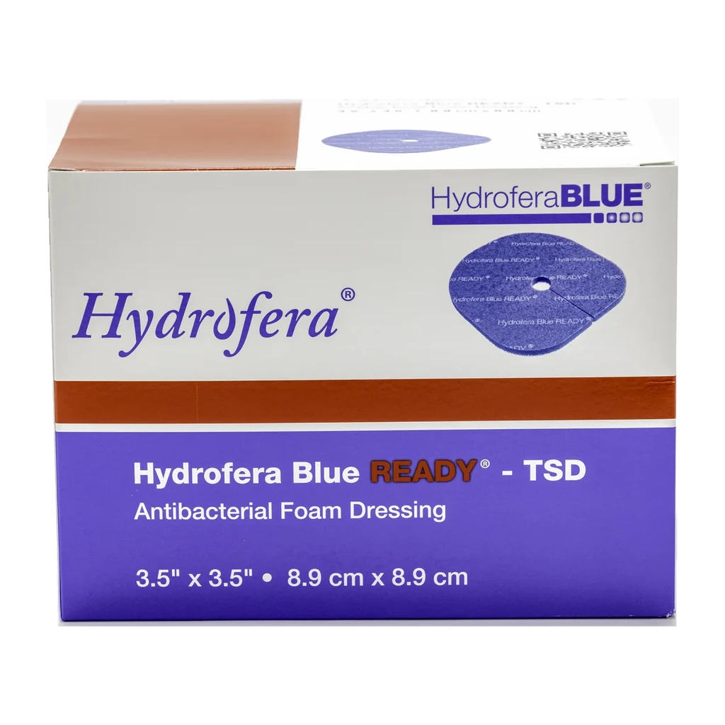 Hydrofera Blue READY Tube Site Dressing product packaging box
