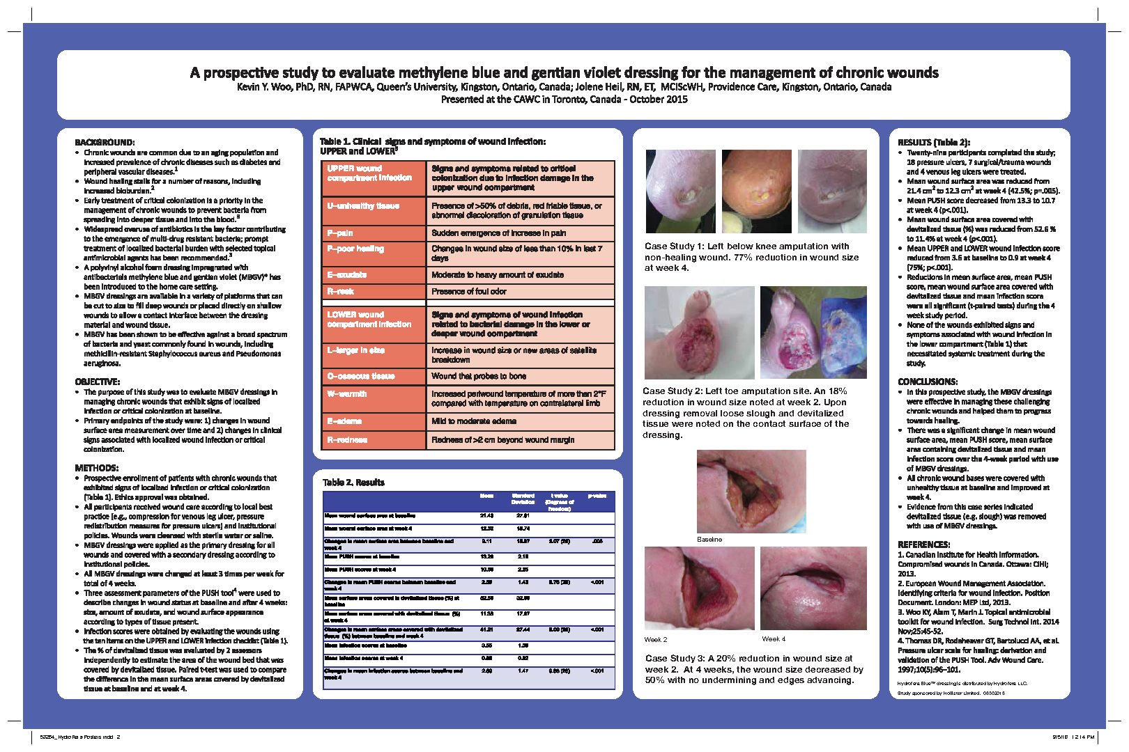Cover preview for A Prospective Study to Evaluate Methylene Blue and Gentian Violet Dressing for the Management of Chronic Wounds